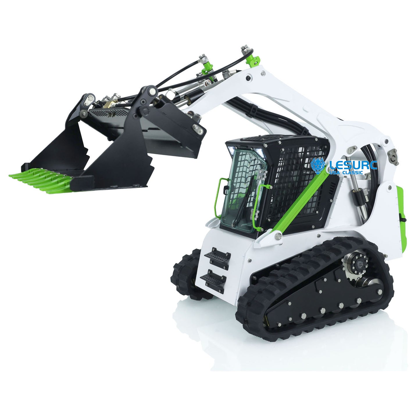 LESU 1/14 Aoue LT5 Remote Controlled Hydraulic Loader Skid-Steer Ready To Run Radio Tracked Car W/ Controller Battery DIY Parts