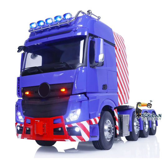 1/14 LESU RC Tractor Truck 8X8 Metal Heavy Chassis 3-speed Transmission Remote Control Car Customized Model