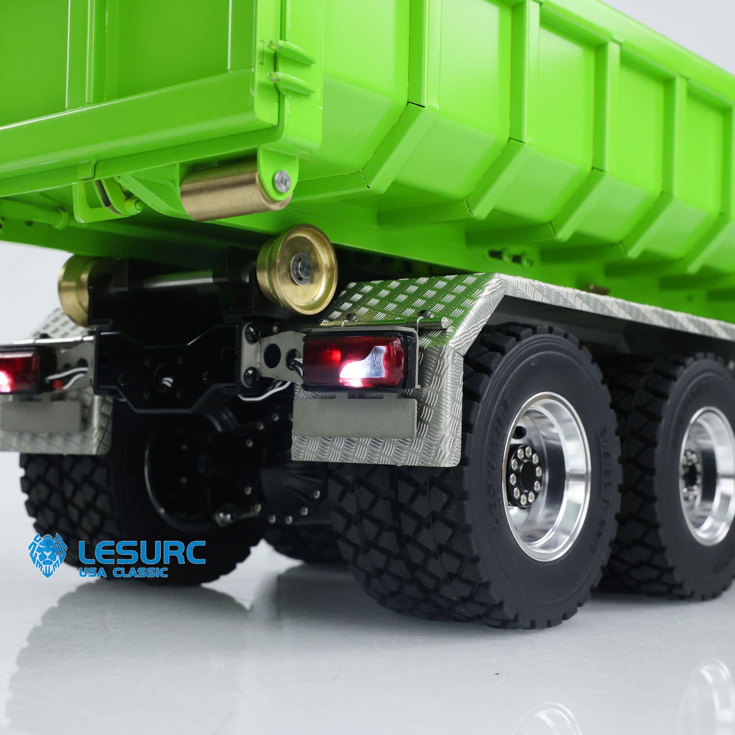 LESU TGS 1/14 RC Hydraulic Roll On Off Dump Truck 8x8 Metal Chassis Dumper Differential Lock EDS Axles 2Speed Gearbox Model Car