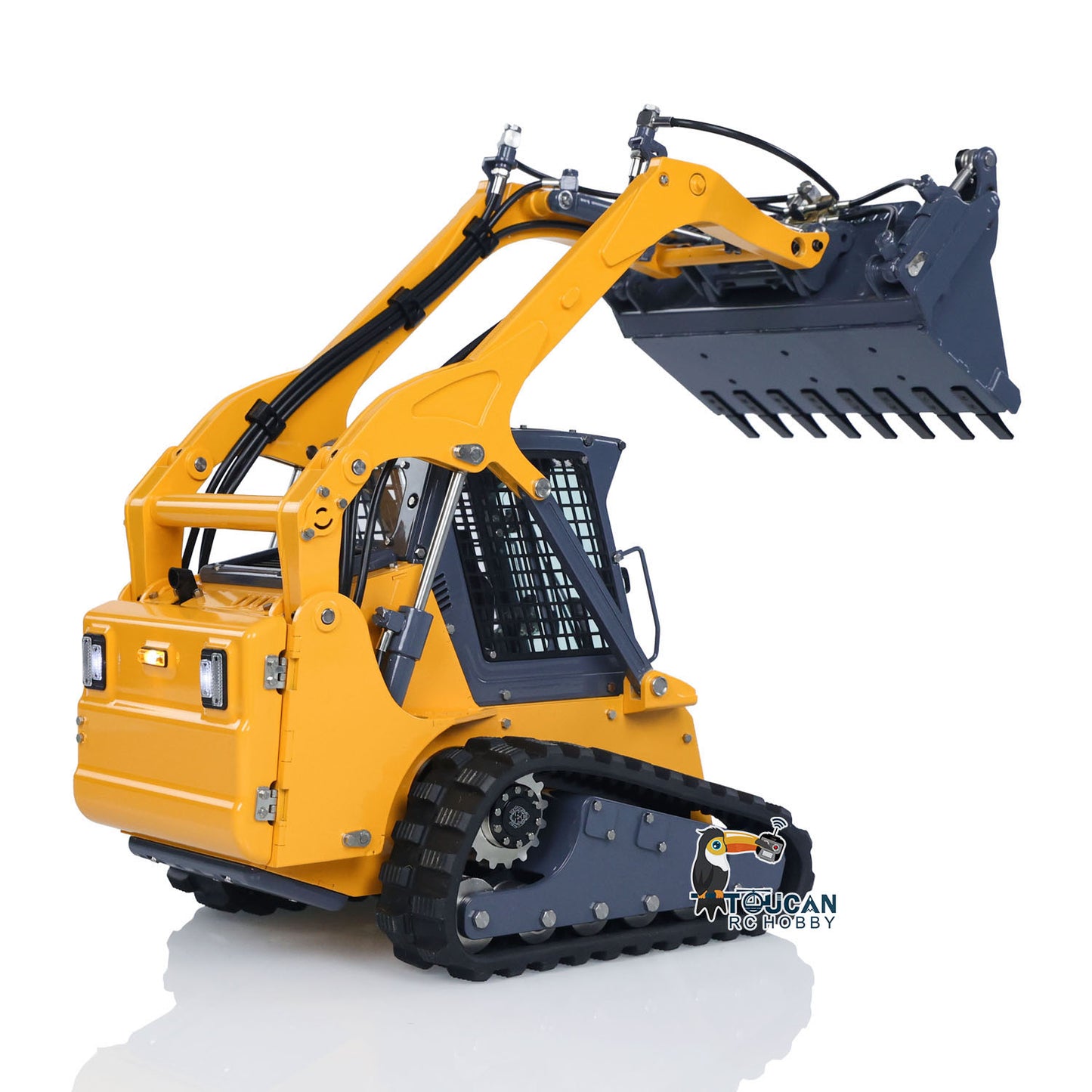 LESU 1/14 Scale Aoue LT5 Hydraulic Tracked Skid-Steer Remote Controlled Ready To Run Loader W/ I6S Radio Controller Battery