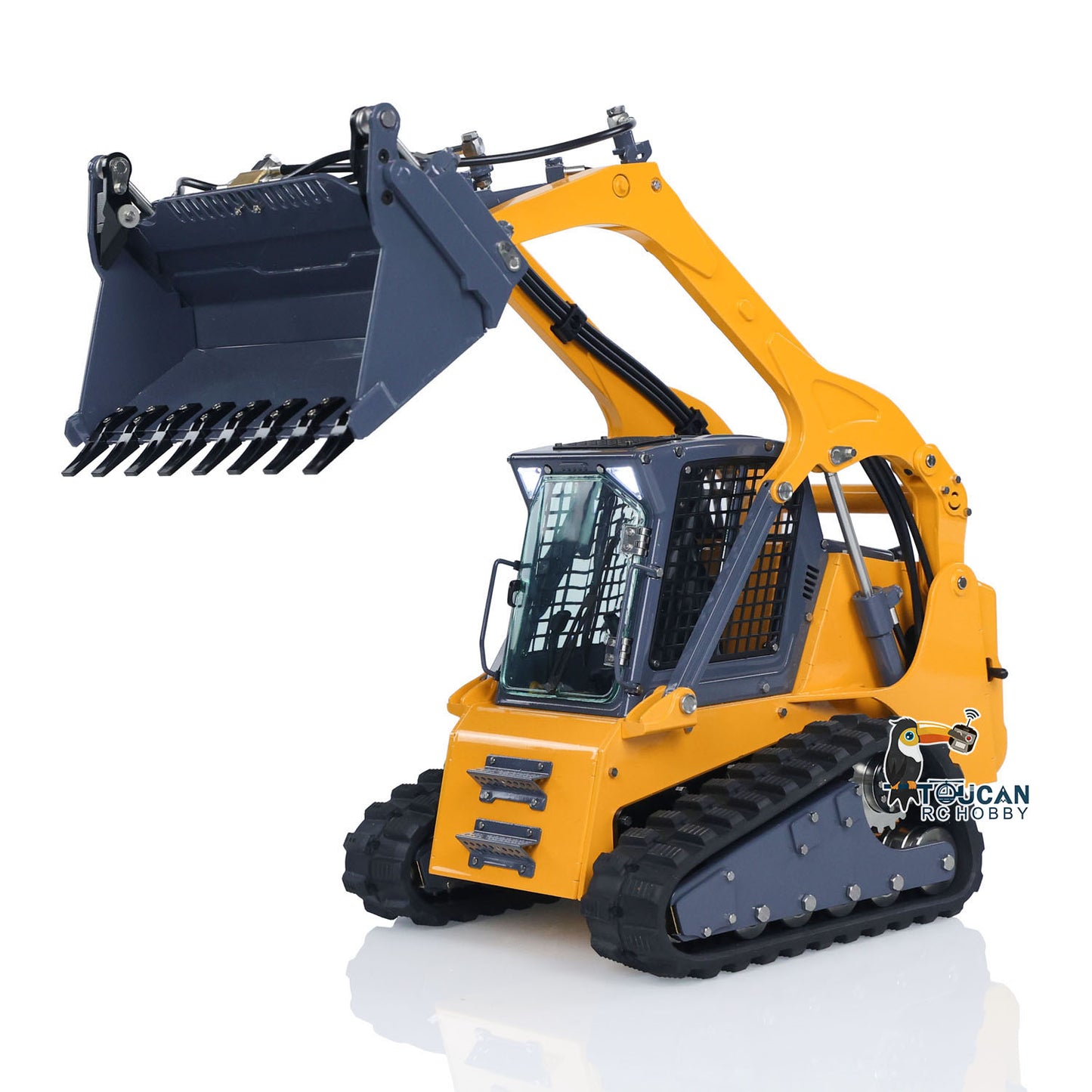 LESU 1/14 Scale Aoue LT5 Hydraulic Tracked Skid-Steer Remote Controlled Ready To Run Loader W/ I6S Radio Controller Battery