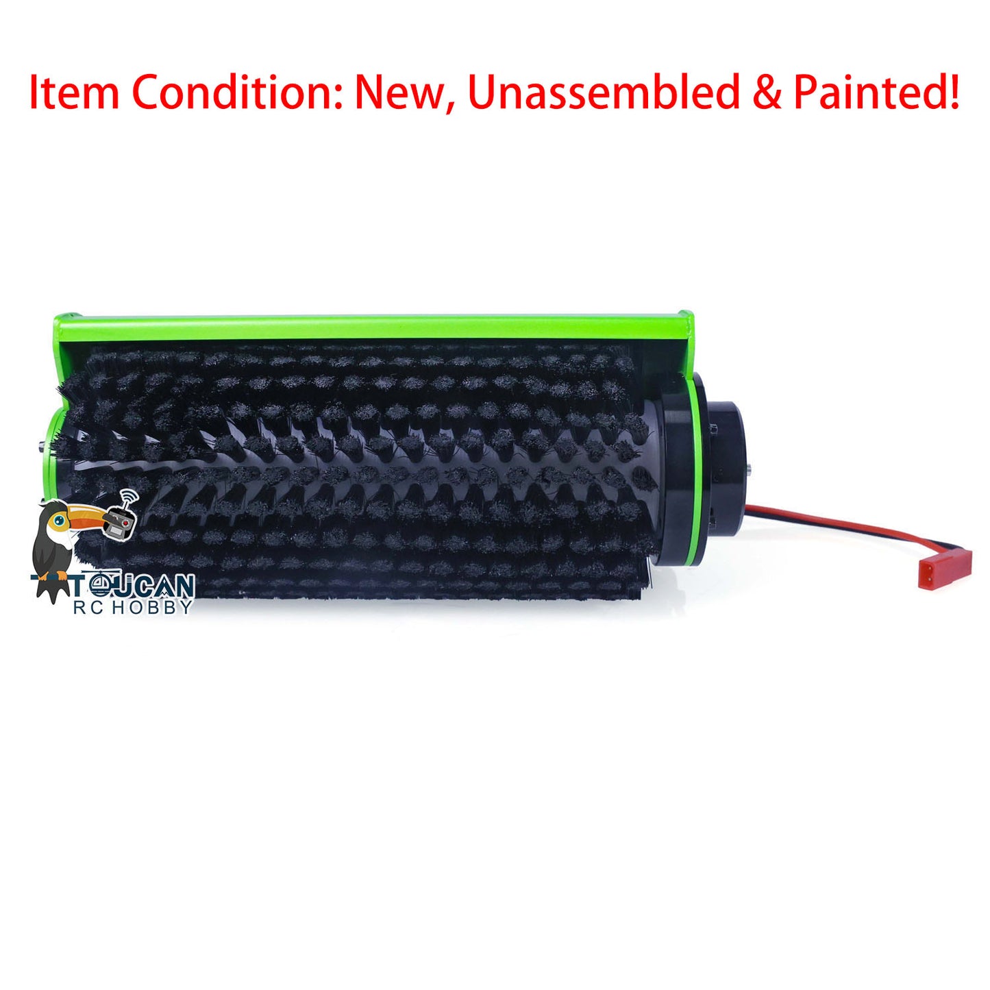 LESU Metal Green Brush Electric Cleaner Sweeper for 1/14 RC Hydraulic Skid Steer Loaders Painted