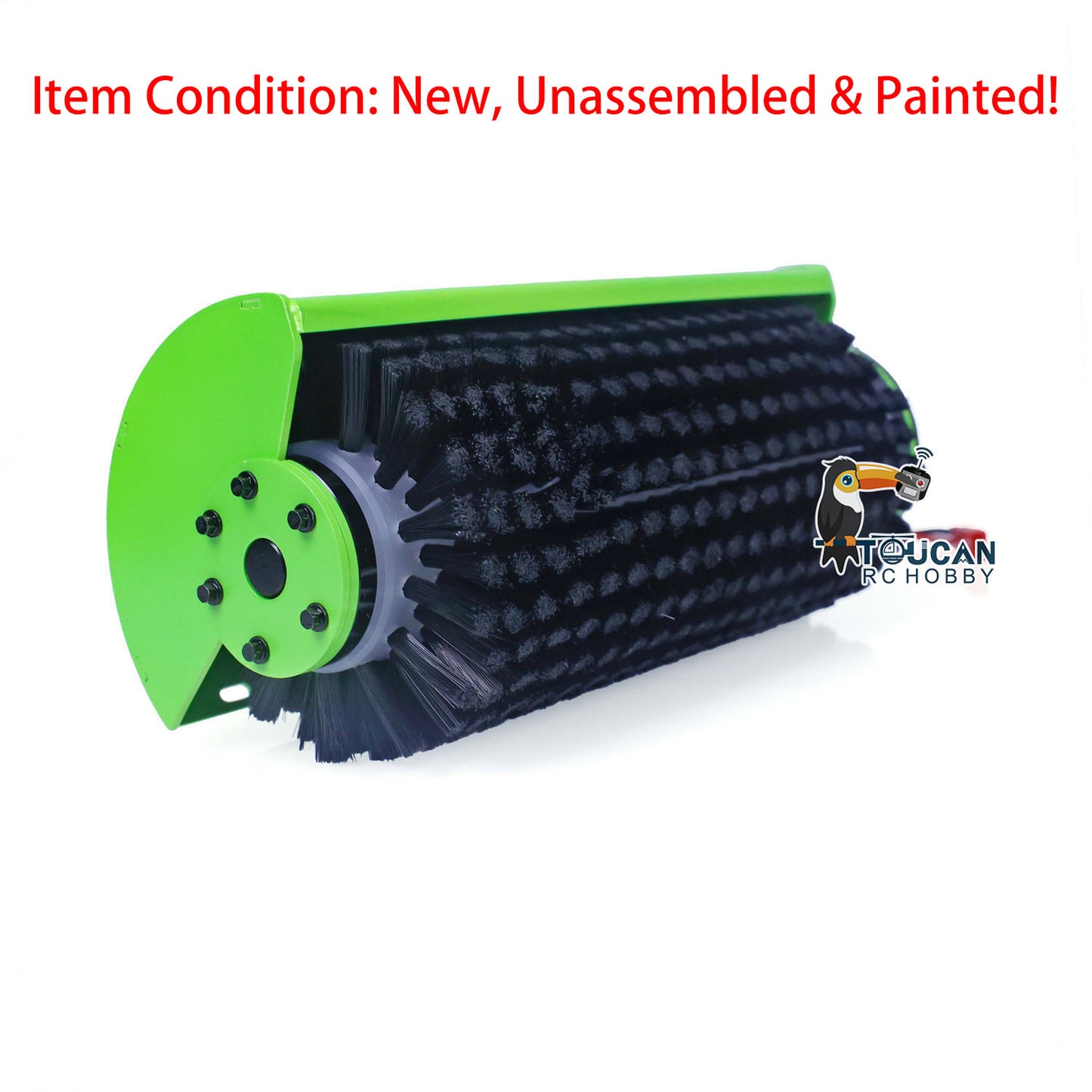 LESU Metal Green Brush Electric Cleaner Sweeper for 1/14 RC Hydraulic Skid Steer Loaders Painted