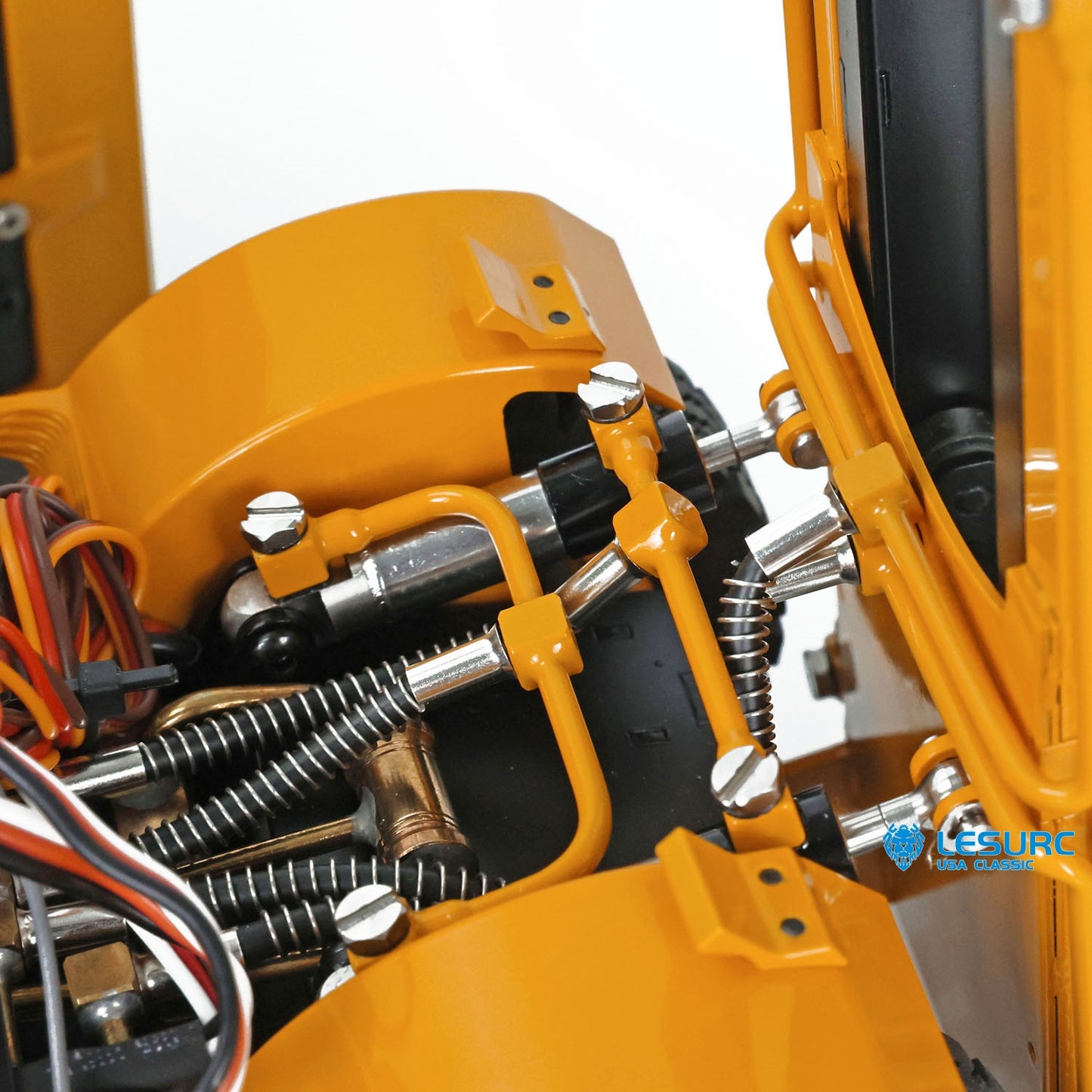 ??????US STOCK LESU Hydraulic RC Forklift Truck 1/14 Radio Control Transfer Car RTR Truck Painted Assembled Light Sound