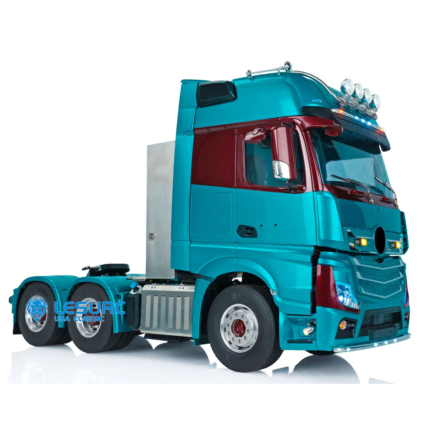 1/14 LESU RC Highline Tractor Truck 1851 3363 Cabin Car Model 6*6 Metal Chassis Assembled W/ Light & Sound Systems ESC Motor 3Speed Gearbox