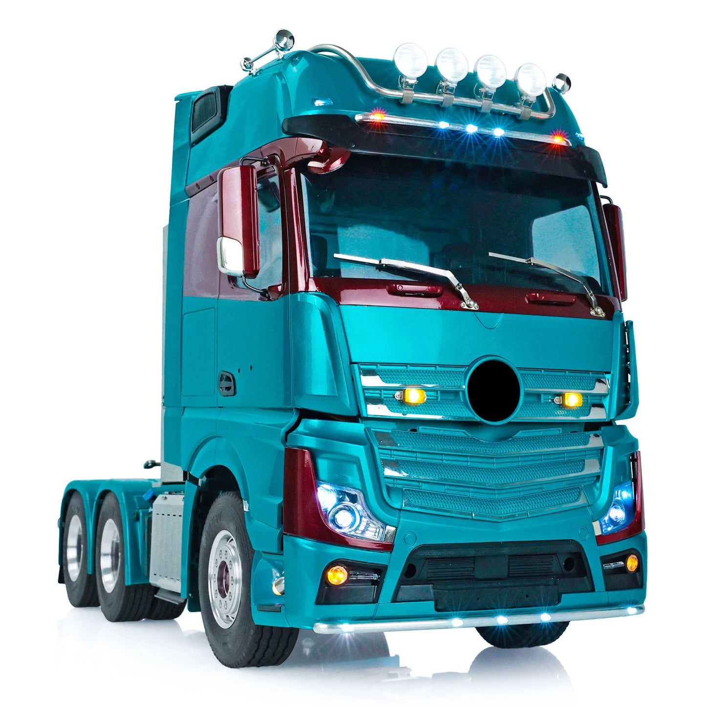 LESU 1/14 RC RTR Highline Tractor Truck Model 1851 3363 6*6 Metal Chassis W/ Sound & Light Systems Electric Wiper Battery ESC 3Speed Gearbox