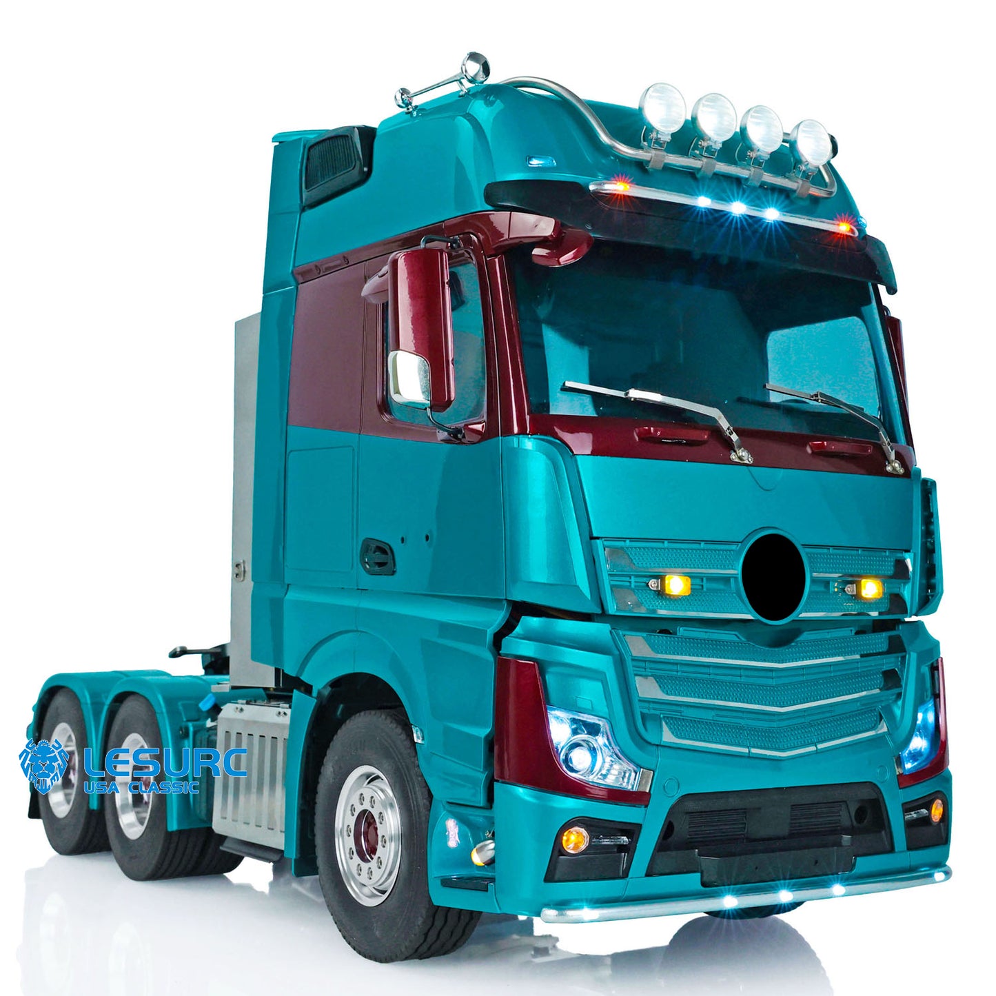 1/14 LESU RC Highline Tractor Truck 1851 3363 Cabin Car Model 6*6 Metal Chassis Assembled W/ Light & Sound Systems ESC Motor 3Speed Gearbox