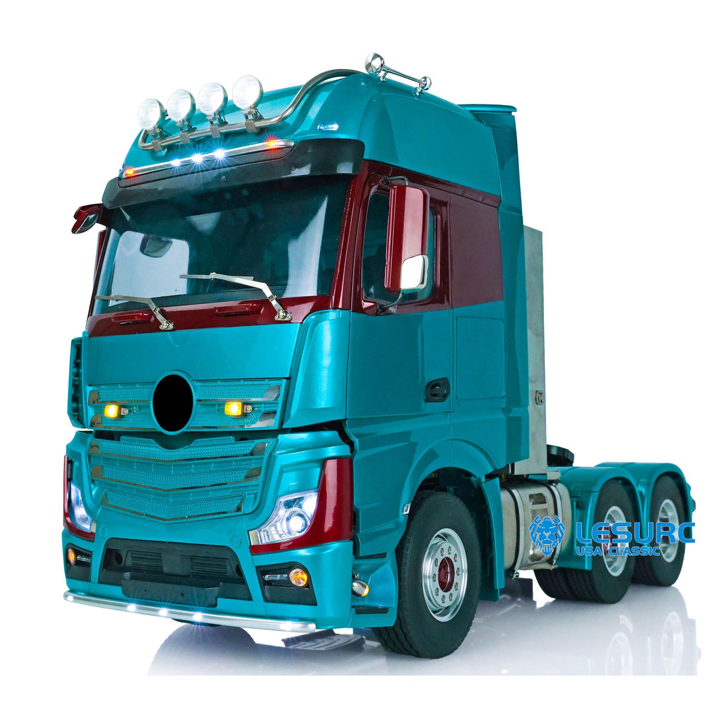 1/14 LESU RC Highline Tractor Truck 1851 3363 Cabin Car Model 6*6 Metal Chassis Assembled W/ Light & Sound Systems ESC Motor 3Speed Gearbox