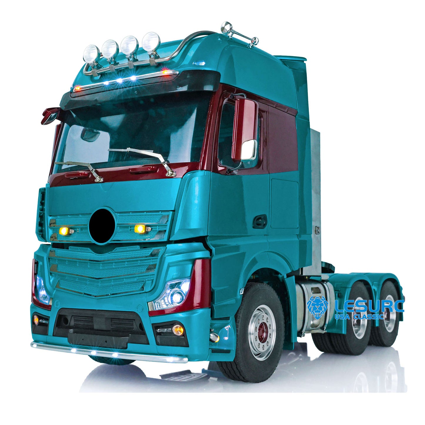 1/14 LESU RC Highline Tractor Truck 1851 3363 Cabin Car Model 6*6 Metal Chassis Assembled W/ Light & Sound Systems ESC Motor 3Speed Gearbox