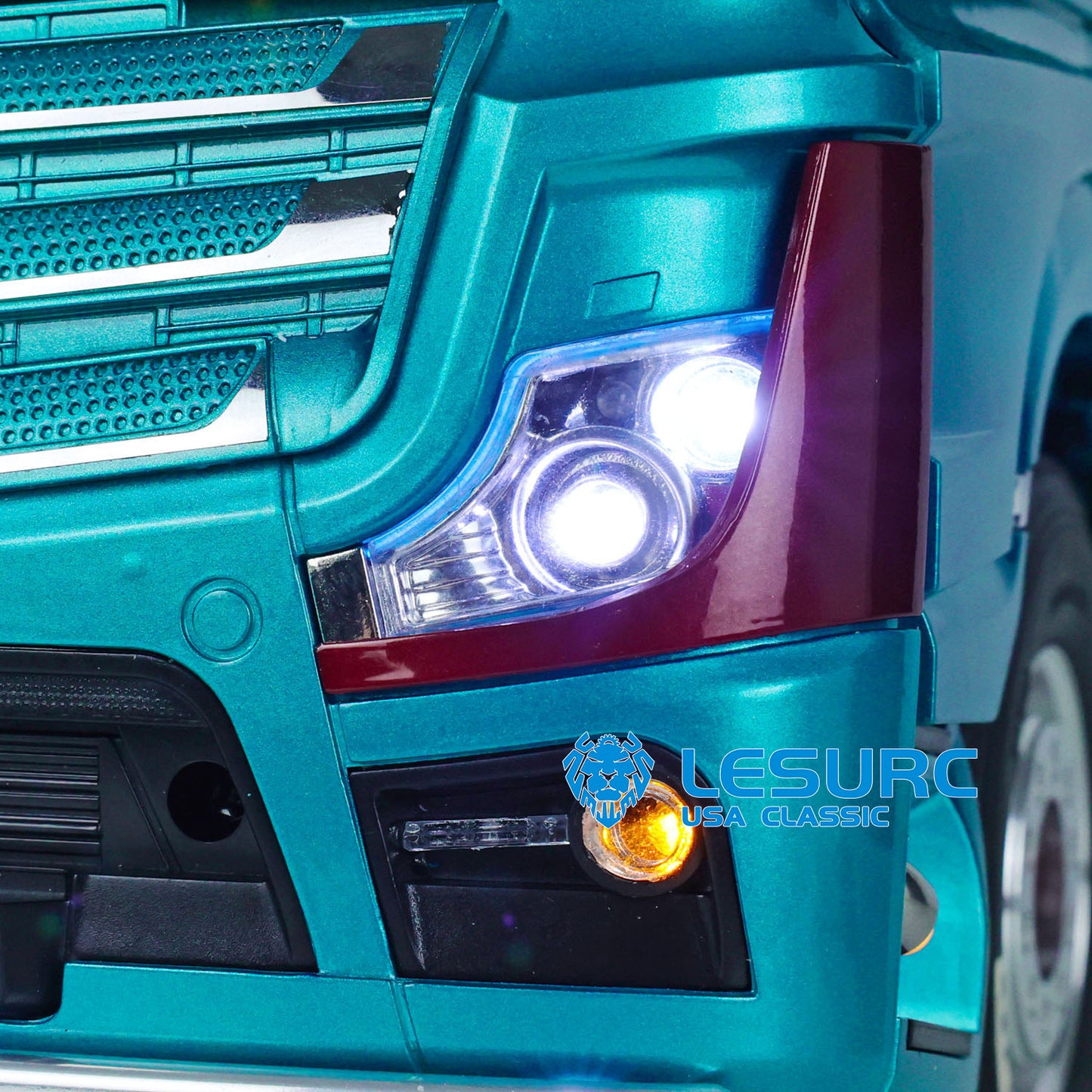 1/14 LESU RC Highline Tractor Truck 1851 3363 Cabin Car Model 6*6 Metal Chassis Assembled W/ Light & Sound Systems ESC Motor 3Speed Gearbox
