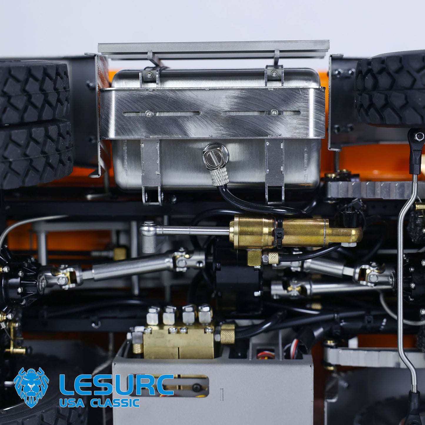 LESU K3363 Cabin 1/14 Stainless Steel 8x8 RC Hydraulic Dump Truck with 2Speed Transmission Sound Light System for Construction Vehicle Enthusiast