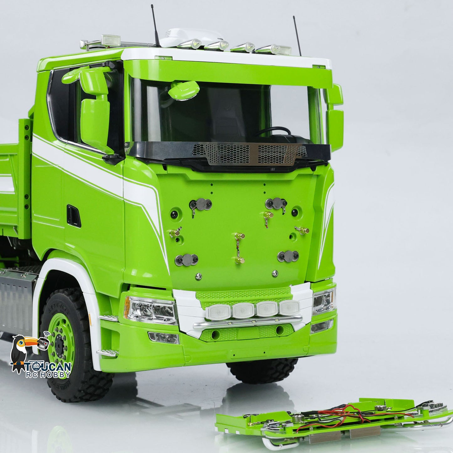 LESU Metal 1/14 6x6 RC Hydraulic Dumper Truck 3 ways Remote Control Tipper Model Assembled Car With ST8 Radio System Smoke Unit
