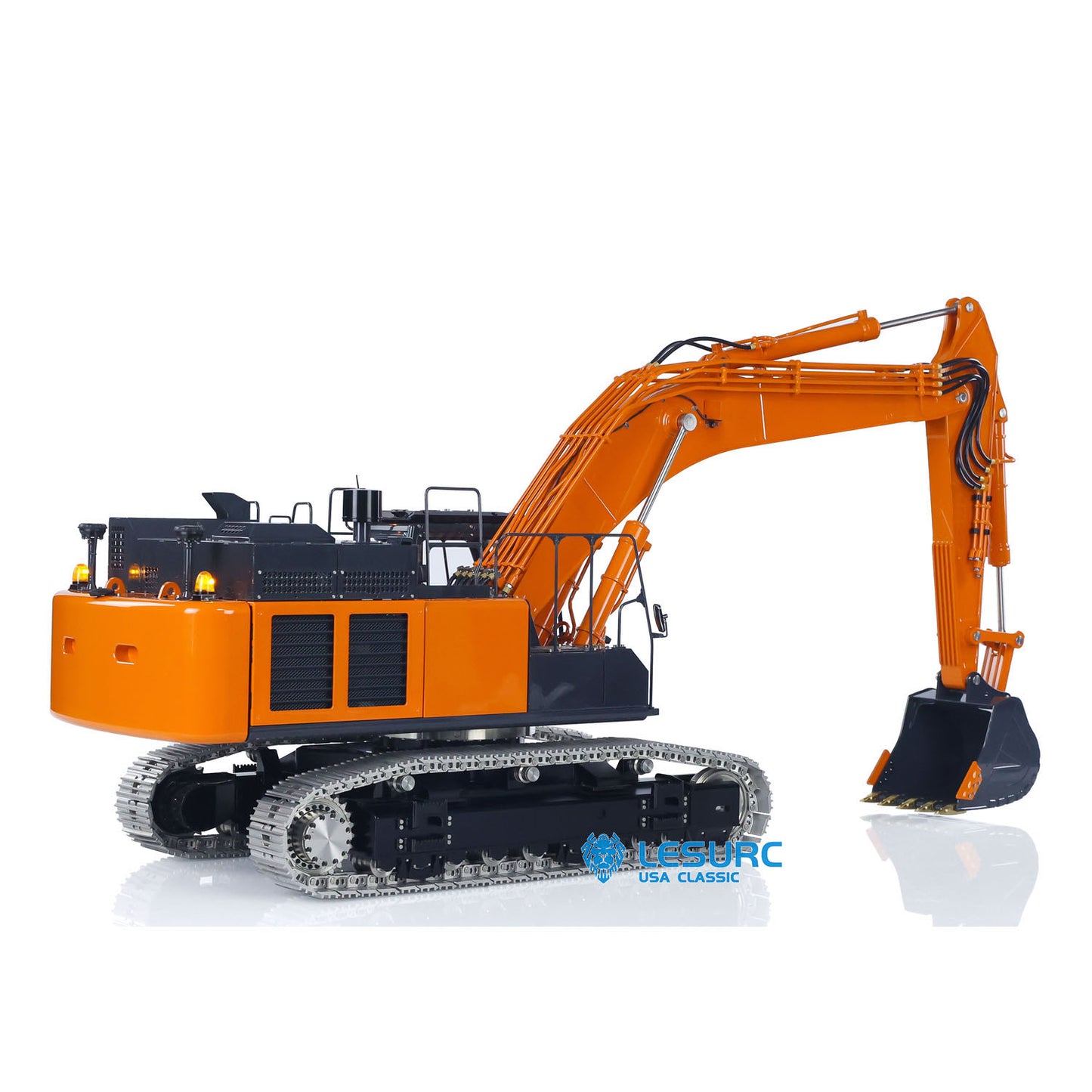 New Released! LESU 1/14 Aoue ZX490 Metal Hydraulic RC Excavator 2Arms 490 Remote Control Digger 6CH Valve
