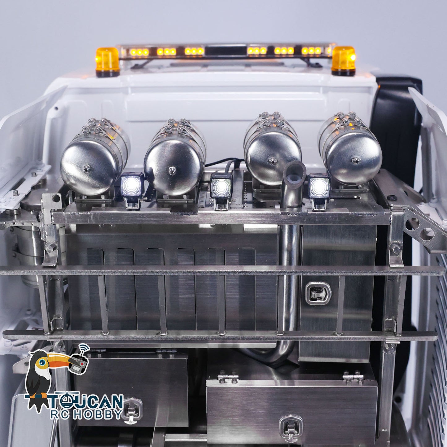 LESU RC Tractor Truck 1/14 Painted 4 Axles 3363 Remote Control Car 8X8 Metal Chassis 3-Speed Transmission