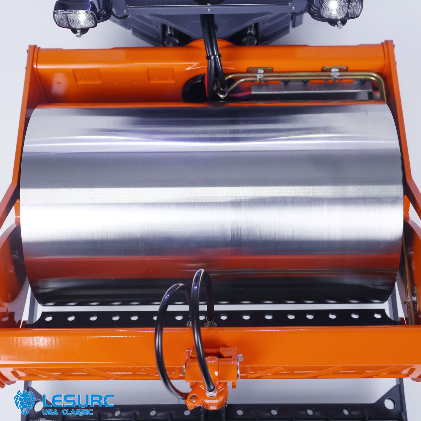 LESU 1/14 Metal RC Hydraulic Road Roller Aoue-H13i Remote Control Truck Construction Model Light Sound System