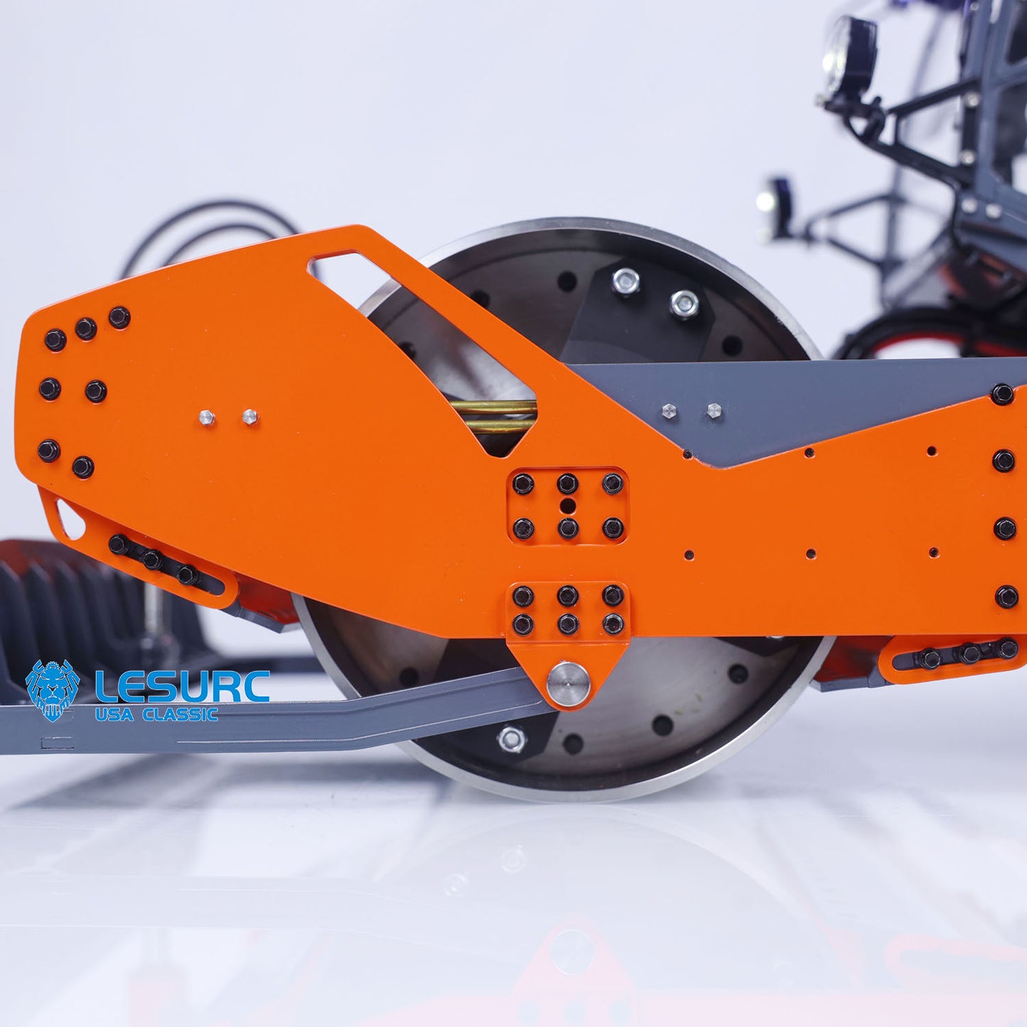 LESU 1/14 Metal RC Hydraulic Road Roller Aoue-H13i Remote Control Truck Construction Model Light Sound System