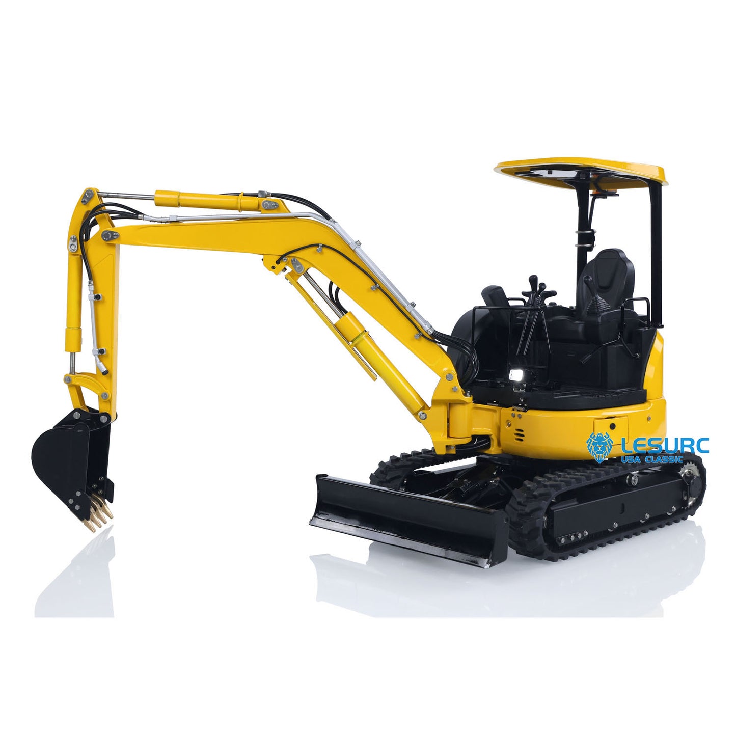 In Stock LESU 1/14 Mini RC Hydraulic Excavator PC30 Metal 6CH Valve Digger Ready To Run ST8 Radio Painted Assembled