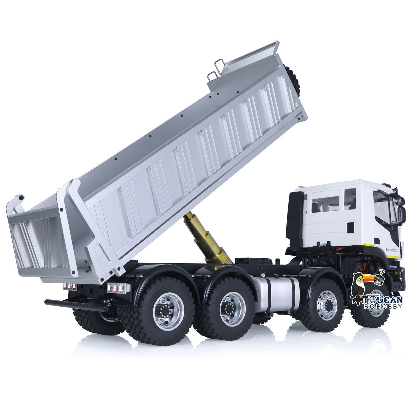Sell out in seconds! LESU 1/14 Ready To Run RC Ripper Remote Controlled Hydraulic Dump Truck 8X8 Metal Chassis Dumper Construction Vehicle E350 Charger