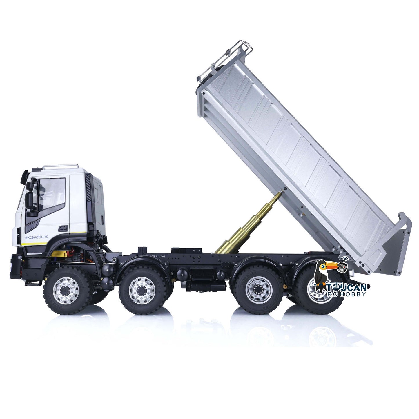 Sell out in seconds! LESU 1/14 Ready To Run RC Ripper Remote Controlled Hydraulic Dump Truck 8X8 Metal Chassis Dumper Construction Vehicle E350 Charger