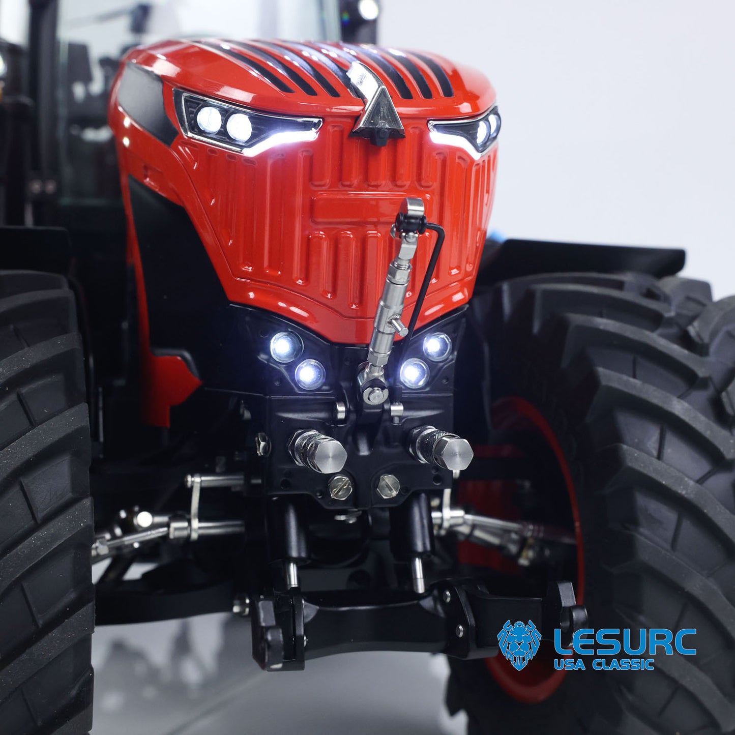 90% Metal LESU 4x4 1/14 RC Hydraulic Tractor RTR Model AOUE 1050 Radio Controlled Farm Truck PL18EV Lite Upgrade Smoking Sound