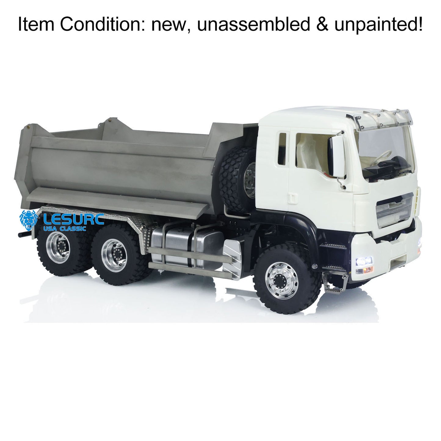 IN STOCK LESU 6*6 Front Cylinder Hydraulic Dumper Truck Tipper for 1/14 Scale Remote Controlled Model Construction Vehicles