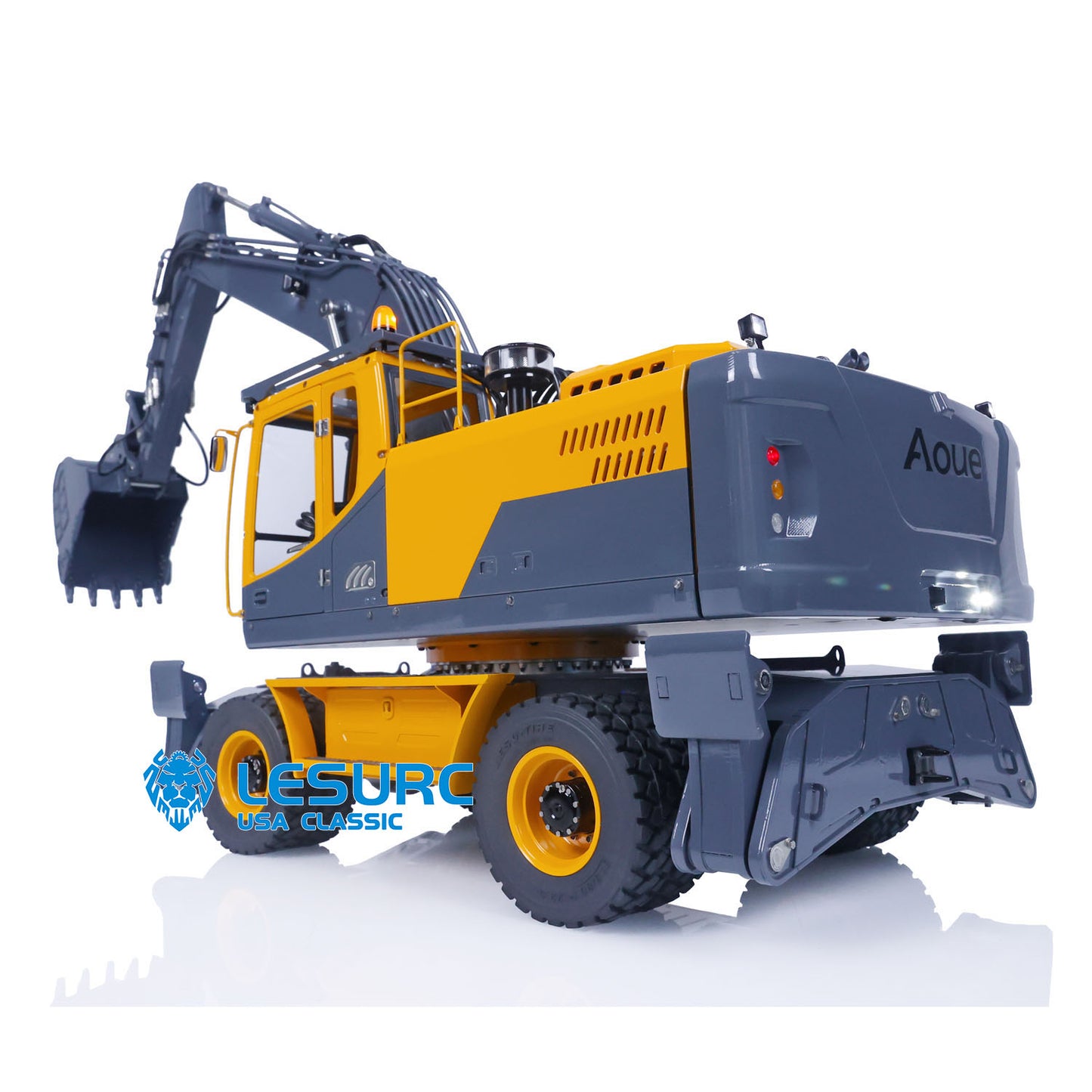 LESU 1/14 RC Metal Hydraulic Aoue ET30H Wheeled Painted Excavator Liquid Crystal Display Motor Servo ESC Light Sound Smoke Unit