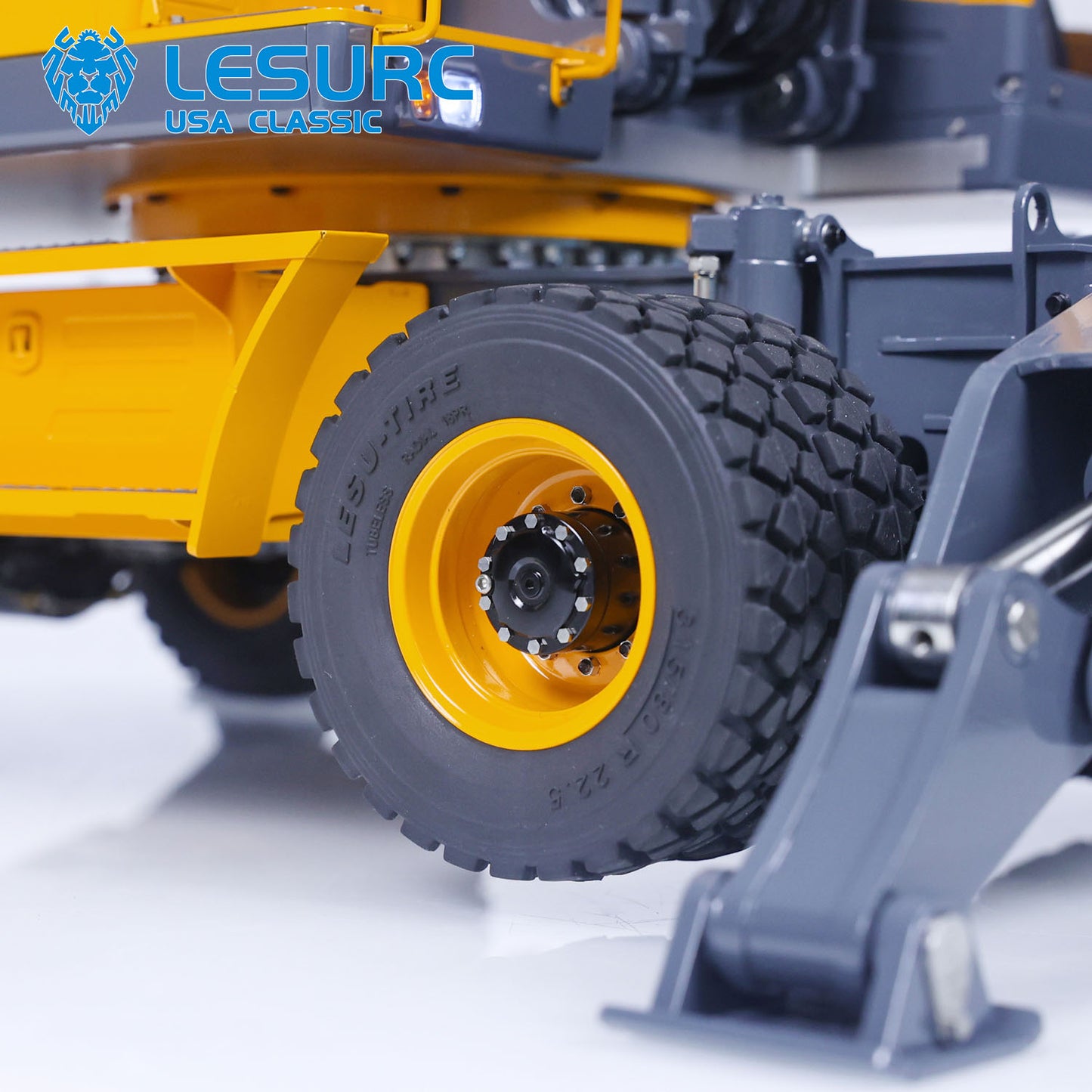 LESU 1/14 RC Metal Hydraulic Aoue ET30H Wheeled Painted Excavator Liquid Crystal Display Motor Servo ESC Light Sound Smoke Unit