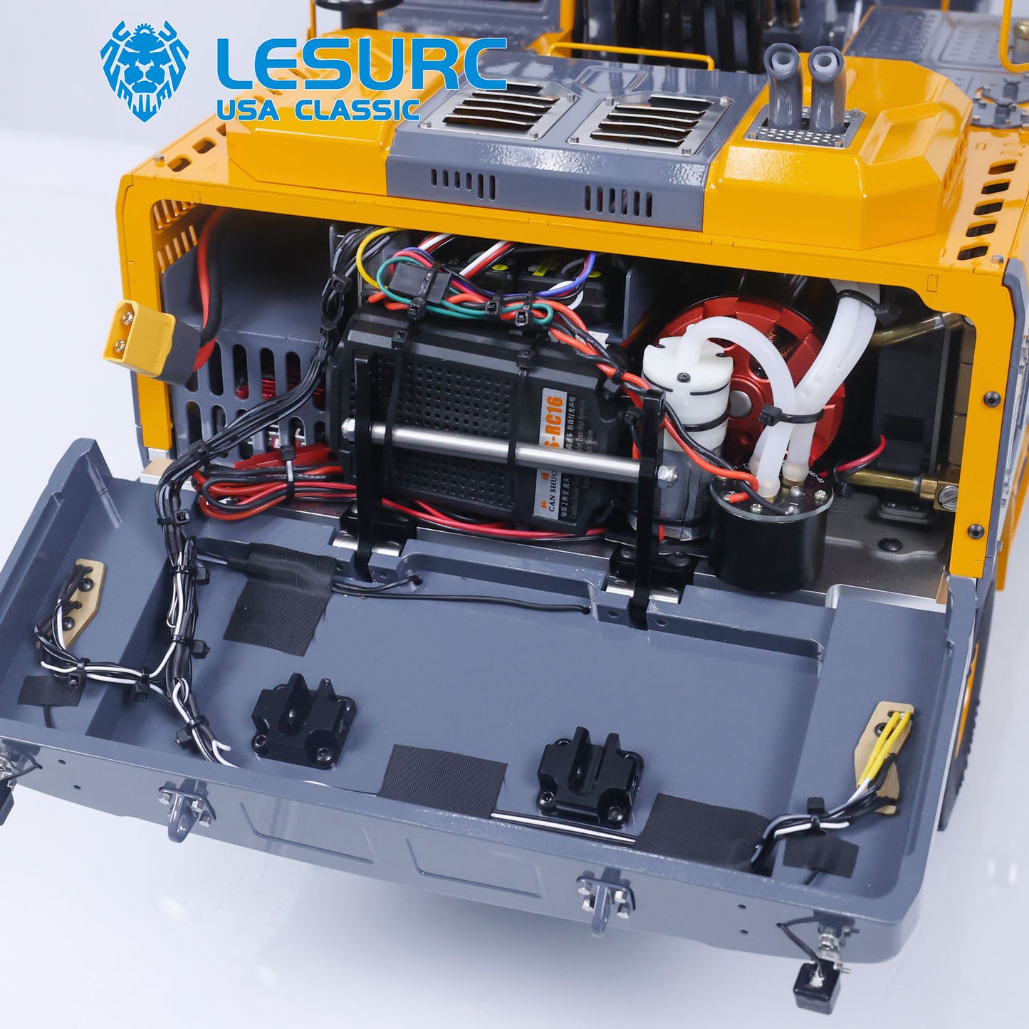 LESU 1/14 RC Metal Hydraulic Aoue ET30H Wheeled Painted Excavator Liquid Crystal Display Motor Servo ESC Light Sound Smoke Unit
