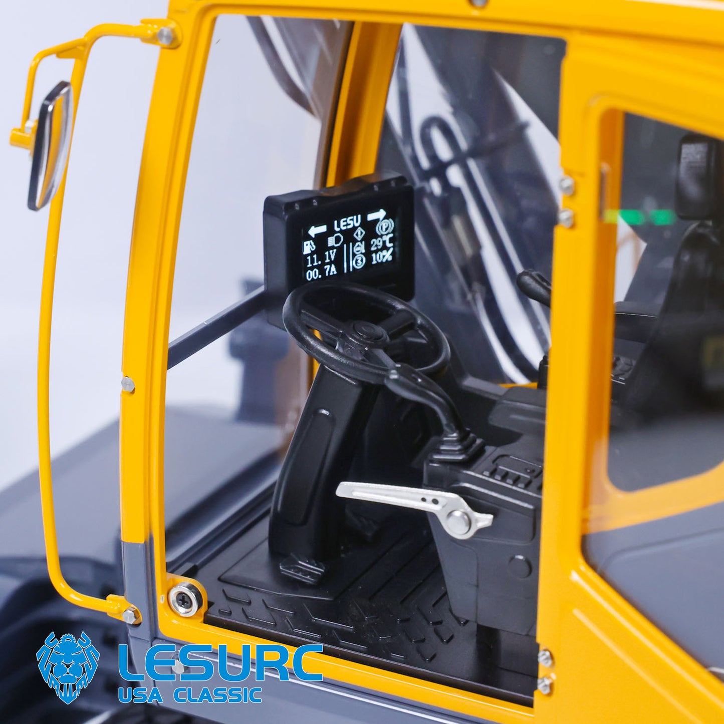 LESU 1/14 RC Metal Hydraulic Aoue ET30H Wheeled Painted Excavator Liquid Crystal Display Motor Servo ESC Light Sound Smoke Unit