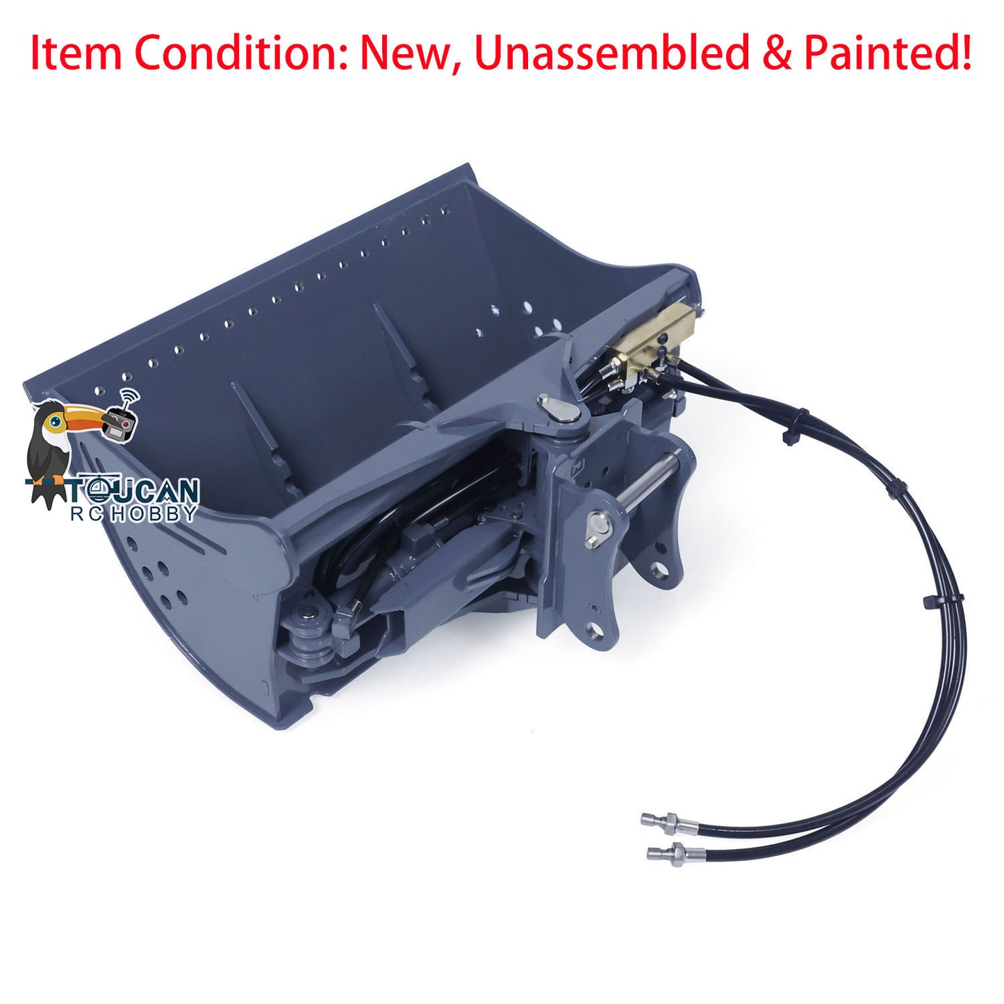 LESU Metal 1/14 Tiltable Bucket for RC Hydraulic Excavator PC360 ET26L 945 Remote Control Digger Model