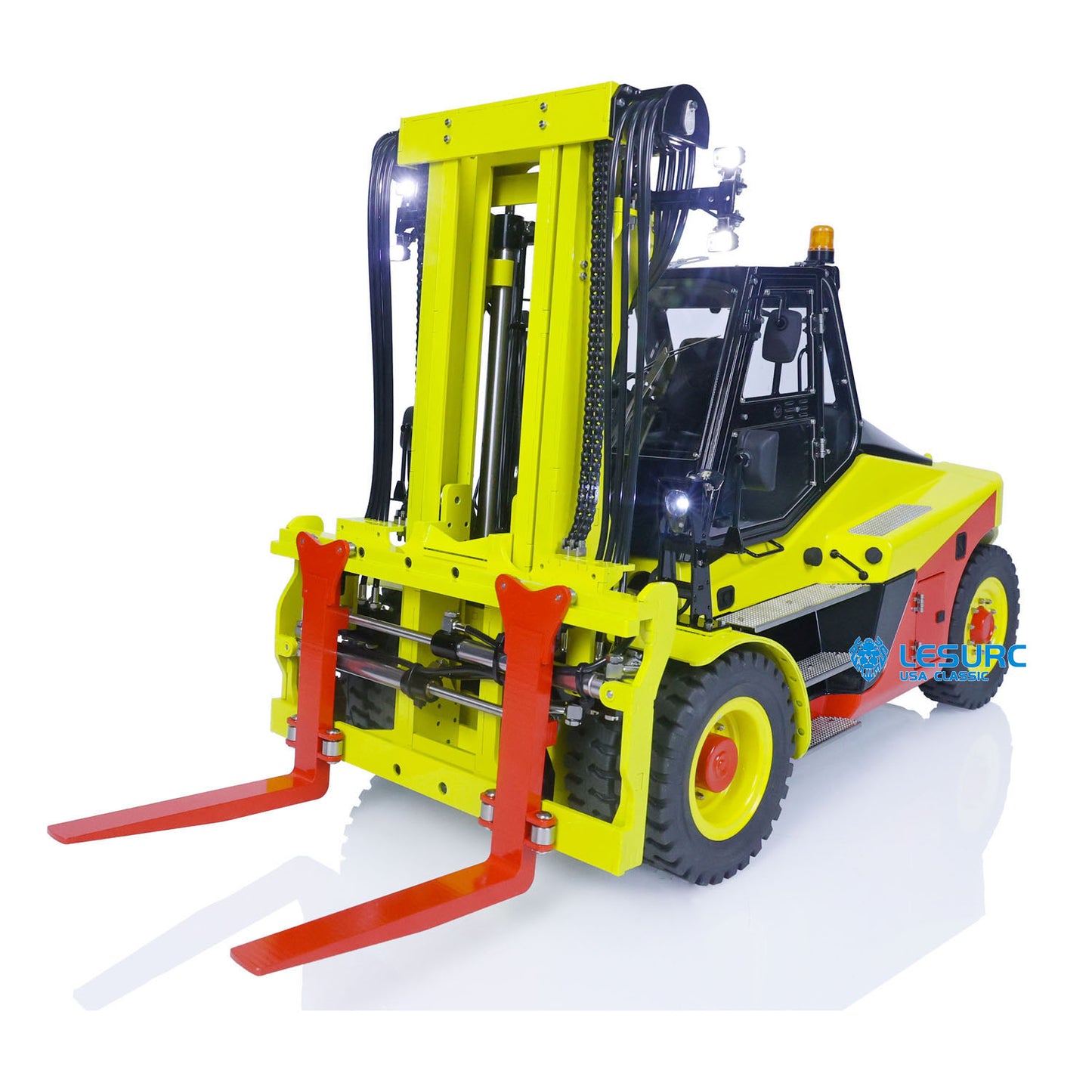 1:14 LESU Aoue-LD160S Remote Control Hydraulic Fork Lift Metal Car RC Trucks I6S Radio System SR12 Receiver