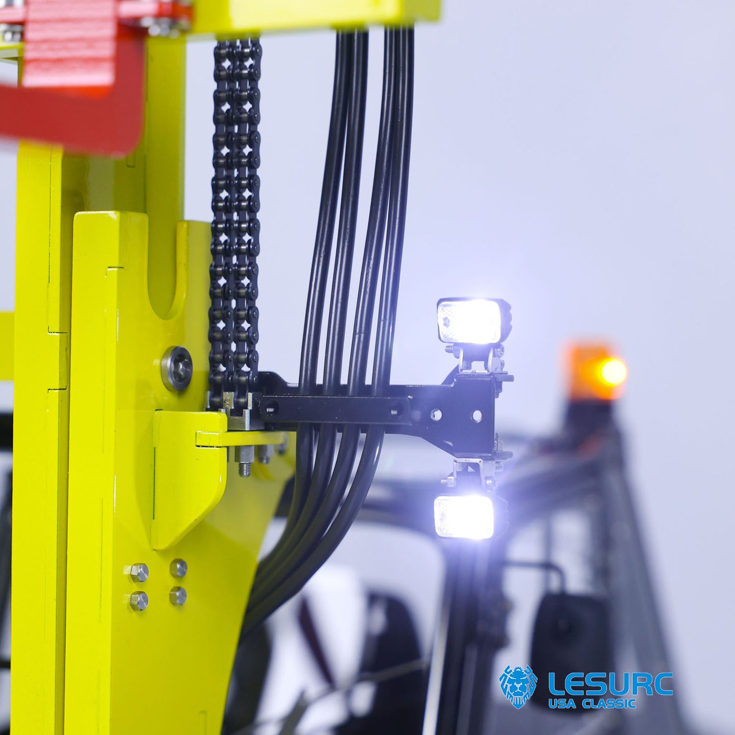 1:14 LESU Aoue-LD160S Remote Control Hydraulic Fork Lift Metal Car RC Trucks I6S Radio System SR12 Receiver