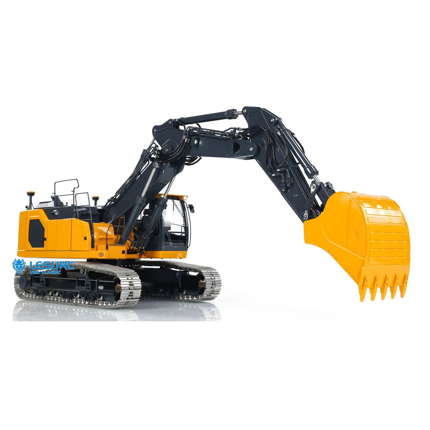 LESU AOUE LR945 3-Arm 1/14 RC Hydraulic Excavator RTR Remote Control Tracked Digger Construction Vehicle Model PL18EV Lite Radio