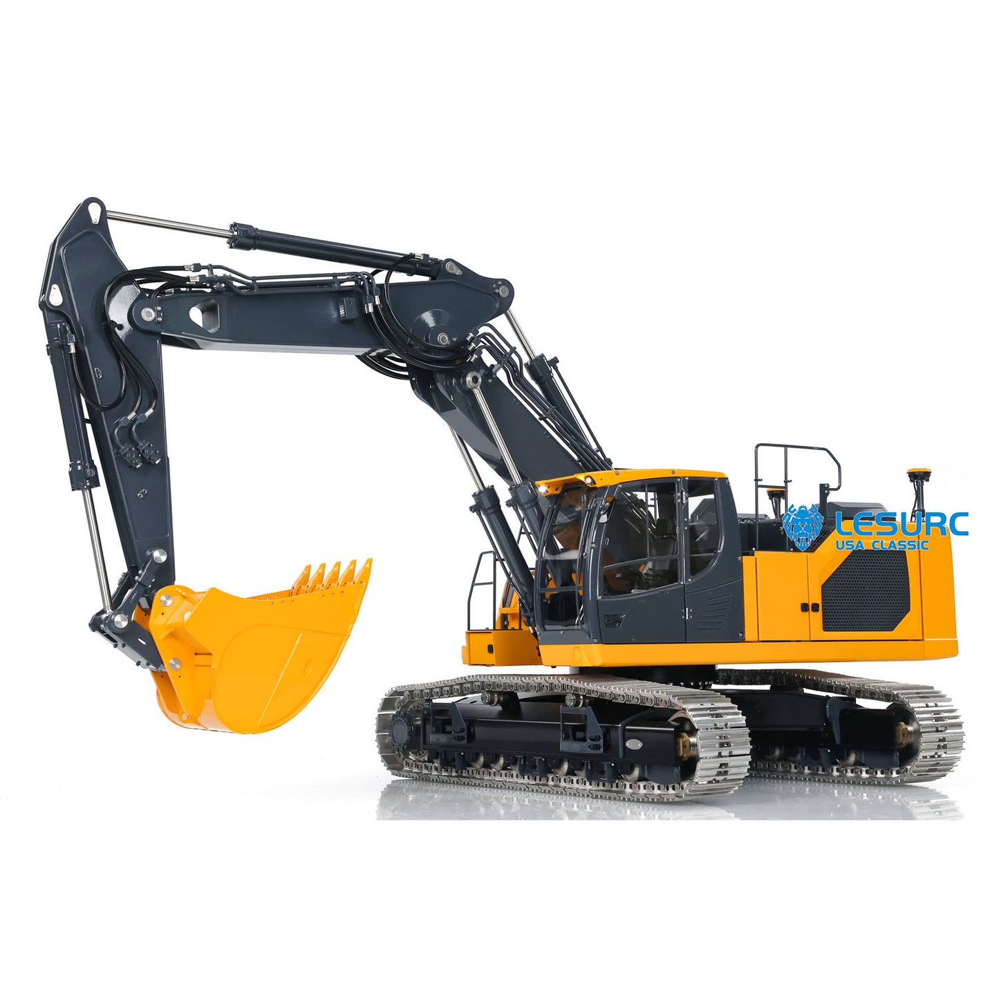 LESU AOUE LR945 3-Arm 1/14 RC Hydraulic Excavator RTR Remote Control Tracked Digger Construction Vehicle Model PL18EV Lite Radio