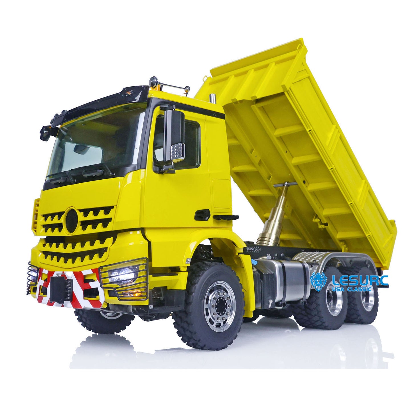 1/14 6X6 LESU RC Hydraulic Dump Truck RTR Tipper Car Fusion PRO Hobbywing Brushless Motor 5200 Battery
