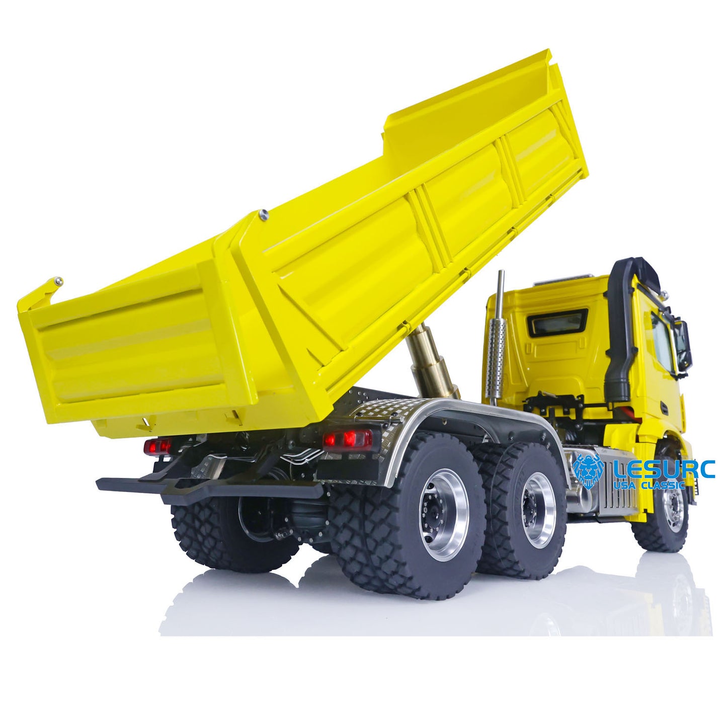 1/14 6X6 LESU RC Hydraulic Dump Truck RTR Tipper Car Fusion PRO Hobbywing Brushless Motor 5200 Battery