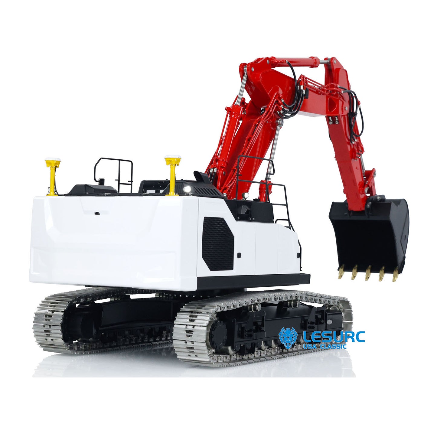 LESU AOUE LR945 3-Arm 1/14 RC Hydraulic Excavator RTR Remote Control Tracked Digger Construction Vehicle Model PL18EV Lite Radio