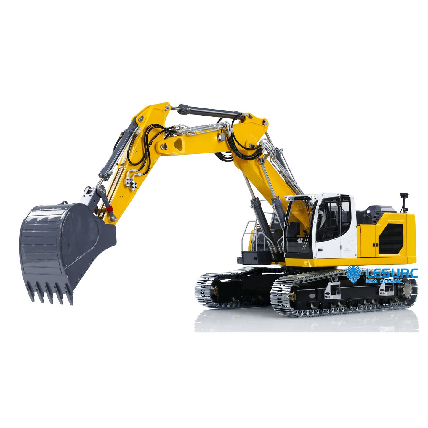 1:14 Hydraulic RC Three-section Digger Metal LESU 3-arms Aoue-LR945 Excavator Painted Assembled W/Light Servo