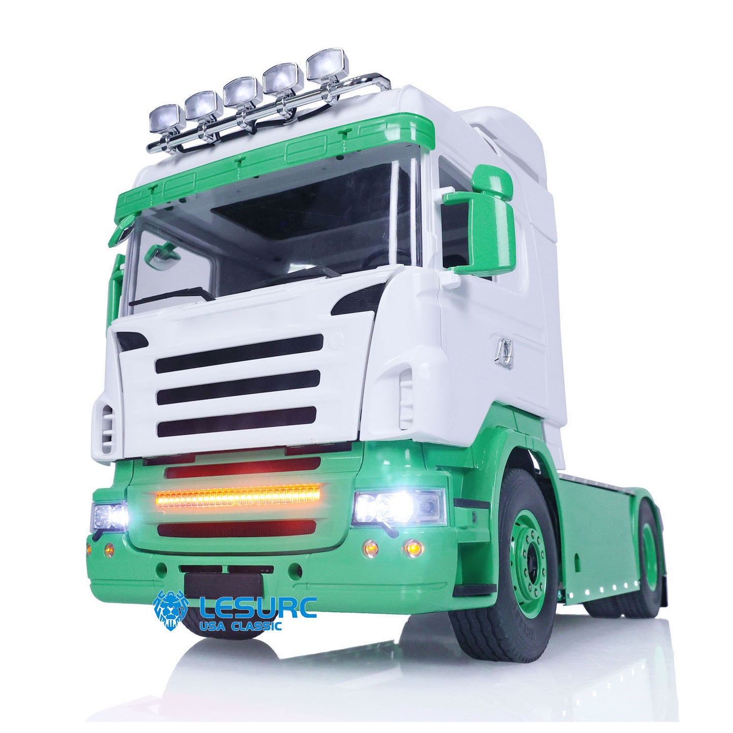 1/14 4X4 RC Tractor Truck LESU Metal Chassis Ready to Run Wireless Controlled Cars Model Painted Assembled