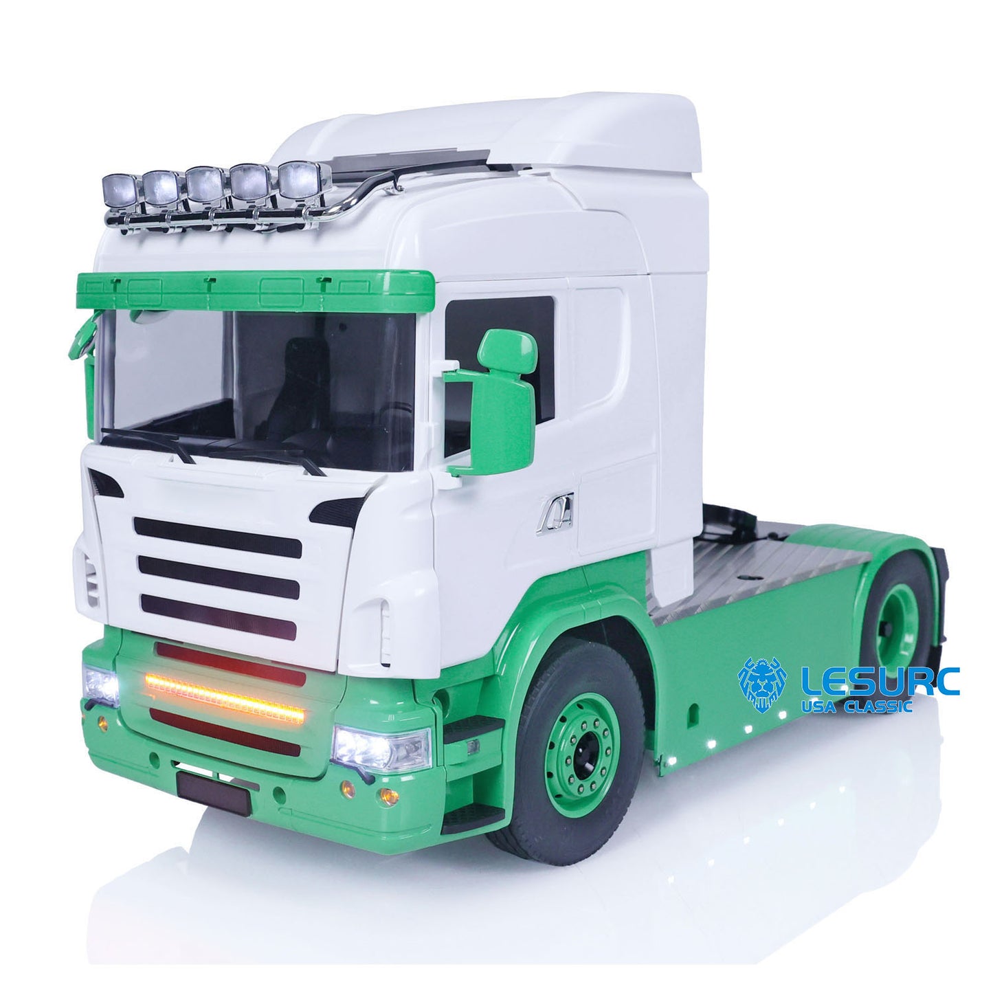1/14 4X4 RC Tractor Truck LESU Metal Chassis Ready to Run Wireless Controlled Cars Model Painted Assembled