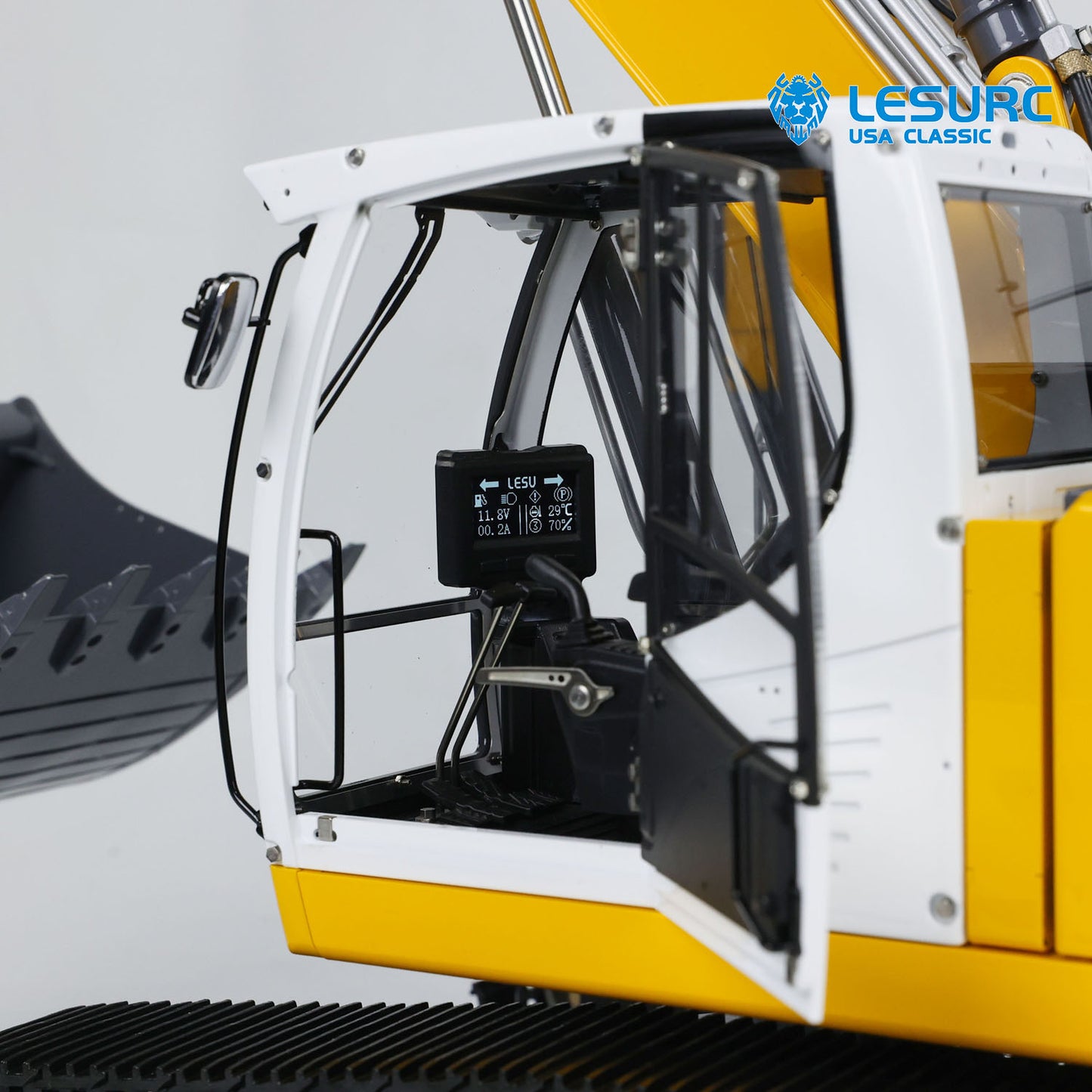 LESU Metal 1/14 Aoue LR945 3-arm Hydraulic RC Digger Painted Assembled Excavator Radio System Model