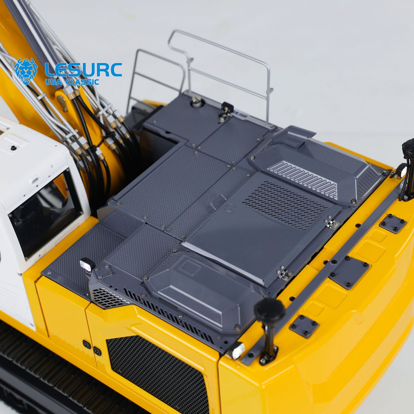 LESU Metal 1/14 Aoue LR945 3-arm Hydraulic RC Digger Painted Assembled Excavator Radio System Model