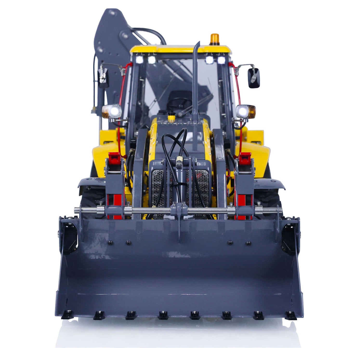 LESU 1/14 RC Backhoe Loader Metal Hydraulic AOUE BL71 2 in 1 Electric Excavator Assembled W/ Motor ESC Light Sound PL18EVLite