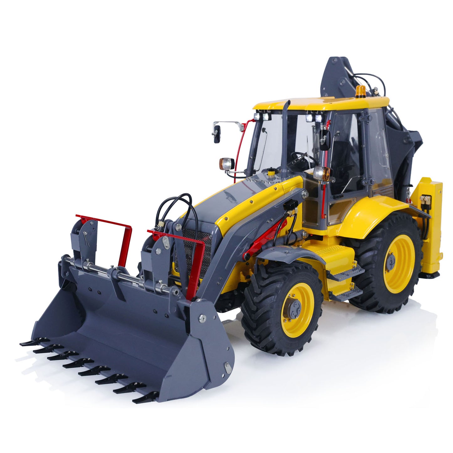 LESU 1/14 RC Backhoe Loader Metal Hydraulic AOUE BL71 2 in 1 Electric Excavator Assembled W/ Motor ESC Light Sound PL18EVLite