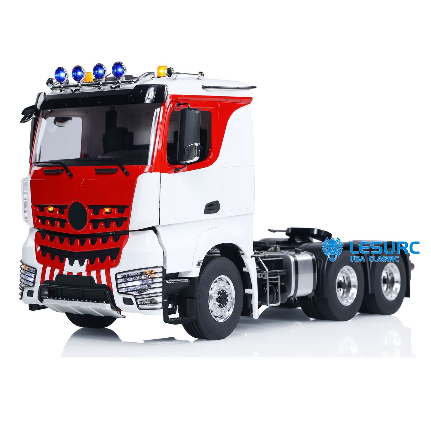 LESU 1/14 6x6 RC Tractor Truck Radio Controlled Car Painted Assembled Hobby Model Metal Chassis 2-Speed Gearbox Smoke Unit