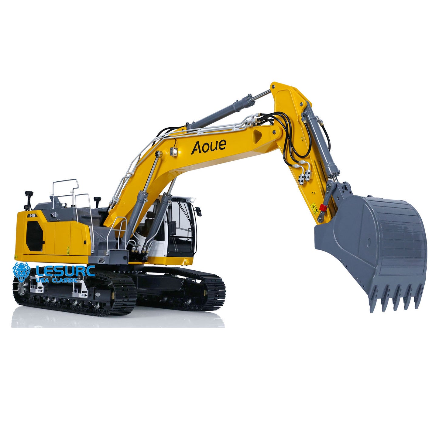 LESU Aoue-LR945 1/14 Hydraulic RC Excavator Assembled Metal Digger Engineering Vehicle Model 7-Ways Reversing Valve