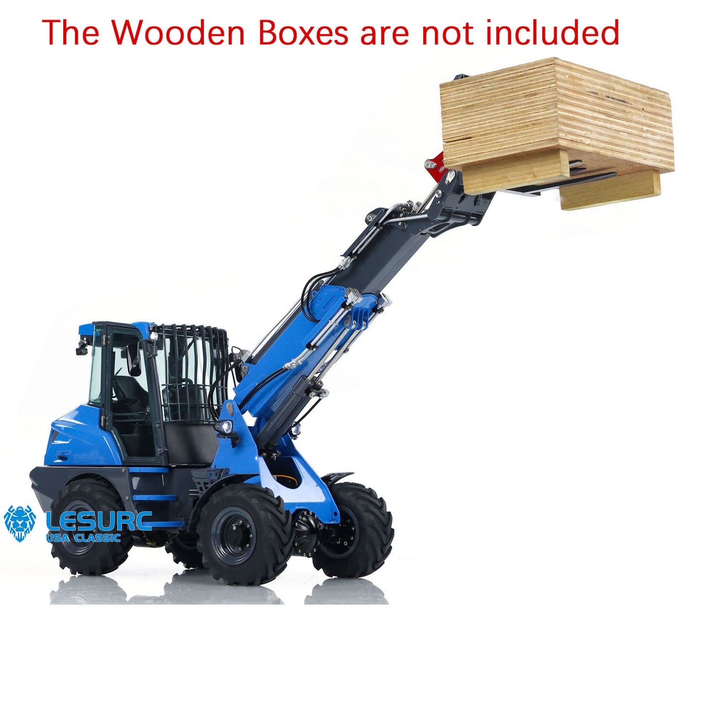 AT1050 LESU 1/14 Hydraulic RC Fork Truck Telescopic Arm Radio Control Loader Electric Engineering Vehicle Model FlySky ST8 Remote