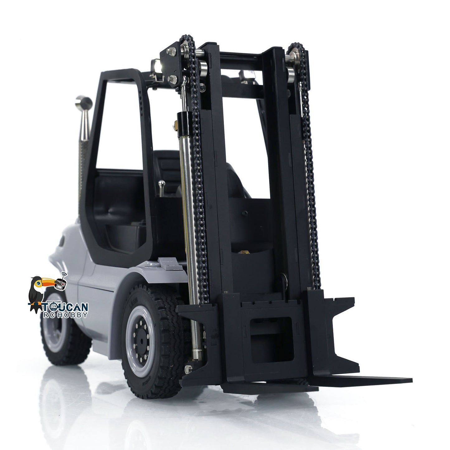 1:14 LESU RC Hydraulic Forklift Metal Remote Control Fork Lift Truck Model I6S Remote Control Driver