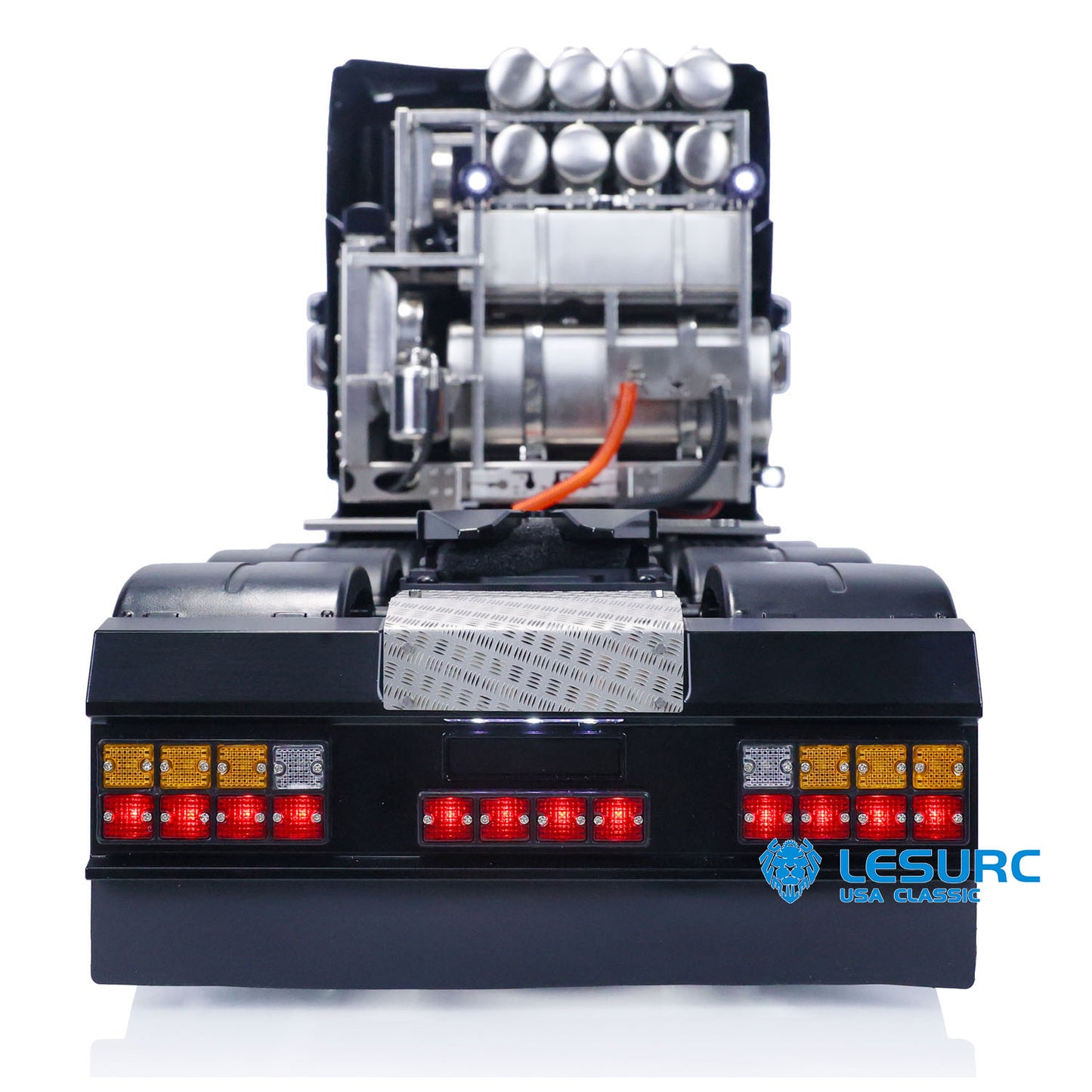 LESU 1/14 8*8 RC Tractor Truck Car Model Painted Assembled Metal Chassis W/ Light Sound System ESC Cabin Set Servo Motor Stickers