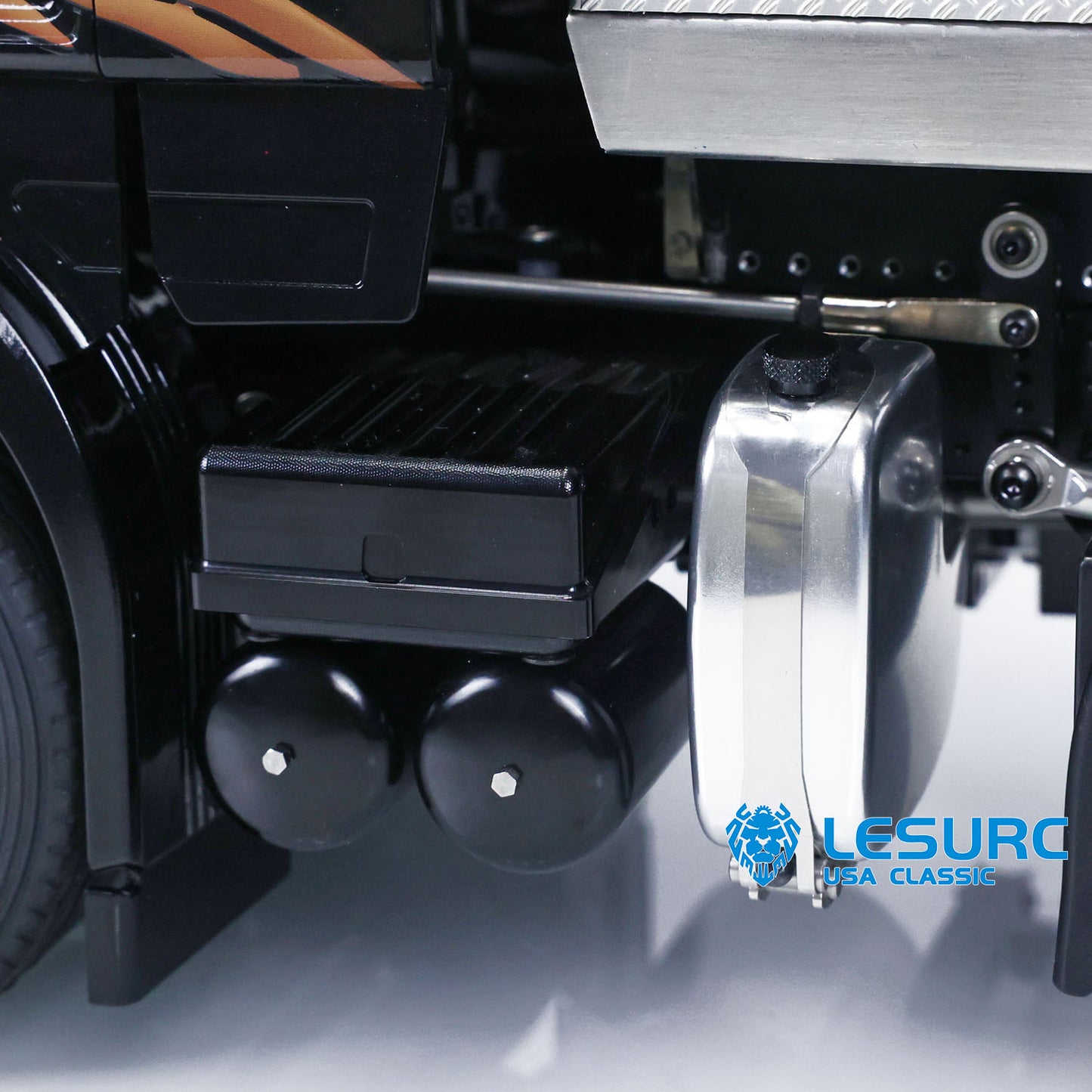 LESU 1/14 8*8 RC Tractor Truck Car Model Painted Assembled Metal Chassis W/ Light Sound System ESC Cabin Set Servo Motor Stickers